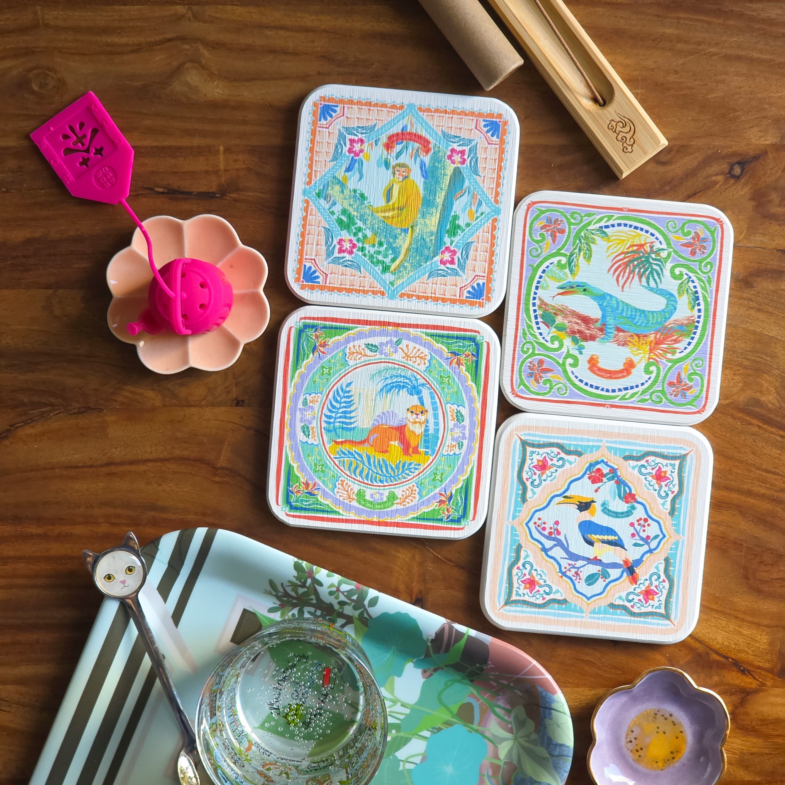 Diatomite Coaster Wildlife in Singapore Collection