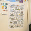 Walk Around Singapore Tea Towel